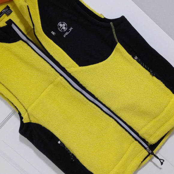 🖤RLX Ralph Lauren🖤 - Yellow/Black Fleece Performance Vest - Picture 7 of 15